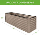 Best Choice Products 8x2x2ft Outdoor Metal Raised Garden Bed, Rectangular Deep Root Planter Box for Vegetables, Flowers, Herbs, and Succulents w/ 239 Gallon Capacity - Taupe by GreenHaven Gardens