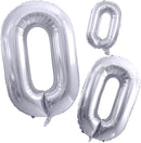 GOER Silver Foil Balloons Number 0,Huge Number Balloons for 10th 20th 30th 40th 50th 60th 70th 80th 90th 100th Birthday Party Supplies Anniversary Decorations(3 pcs,42 inch,32 inc,16inch) by TinyTreasures Baby Boutique