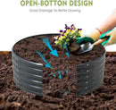 FORTUNO High Round Galvanized Raised Garden Bed Kit Box Dia 3 x H 1.5Ft (2 Pack) Metal Outdoor Flower Bed Steel Patio Ground Planter for Planting Vegetables and Herb, Dark Grey by GreenHaven Gardens