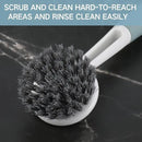 Patelai 12 Pack Kitchen Scrub Dish Brush with Long Handle Dish Scrubber with Stiff Bristles Scrub Brushes for Kitchen Dishes Washing Tools, Pots, Pans and Sink Cleaning (Multicolor) by CozyNest Decor