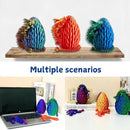 3PCS 3D Printed 12” Articulated Crystal Dragon Inside 5.1” Egg – Fantasy Collectible, Fidget Toy & Stocking Easter Basket Stuffers for Home & Office Decor (3PCS-Egg) by CozyNest Decor