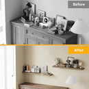BAMEOS Floating Shelves,40 in W x 8in D Wall Mounted Wooden Shelves with Invisible Brackets Set of 2, Hanging Wall Shelves Decoration for Bedroom, Bathroom, Living Room and Kitchen by CozyNest Decor