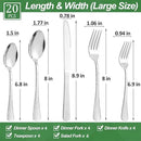 20 Pcs Silverware Set for 4 with Hammered Design, Food Grade Stainless Steel Flatware Set, Eating Utensils Sets Include Fork/Knife/Spoon, Reusable Cutlery Set, Dishwasher Safe by CozyNest Decor