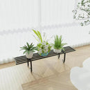 Zhongma One Tier Metal Plant Stand with Wheels,(45.67 L x 8.66 W x 10.3 H) Heavy Duty Plant Holder for Home, Window,Garden, Plant Lovers, Display Stand by GreenHaven Gardens