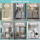 WAOWAO Baby Gate 38.58-43.27" Extra Wide Pressure Mounted Walk Through Swing Auto Close Safety White Metal Toddler Kids Child Dog Pet Puppy for Stairs,Doorways,Kitchen by TinyTreasures Baby Boutique