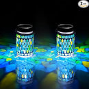 Cooo 2 Pack Mosaic Solar Lanterns Outdoor Waterproof Jar Lights Solar Powered, Hand Paste 141 Crystal Mosaics Table Hanging Garden Backyard Decor Lamps （Just Little More, Get Double The Delight ） by GreenHaven Gardens