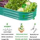 Raised Garden Bed Galvanized Planter Box Outdoor, Rot-Resistant Metal Garden Bed Planter for Vegetables Flower Herb (4- Green) by GreenHaven Gardens
