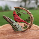 Cardinal Wood Carving - Handmade 'Cardinals Appear When Angels are Near', Unique Original Art Carving Work Statue Decor Small Animal Sculpture Art Wood Miniature by CozyNest Decor