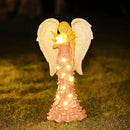 Solar Angel Garden Statues Outdoor with LED Lights –Garden Angel Figurine- Outdoor Lawn Decor Garden Figurine for Patio, Balcony, Yard, Ornament - Unique Housewarming Gifts by GreenHaven Gardens