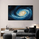 SIGNWIN 36"x60" Extra Large Framed Wall Art Spiral Galaxy Vivid Blue and Yellow Cosmic Space Illustration for Home Living Room Bedroom Decor (Frame Assembly Required) by CozyNest Decor