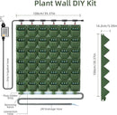 Self Watering Wall Mounted Vertical Planter, 36 Pots Wall Planter Indoor Vertical Living Green Plant Wall Easy Installation (Green with Timing System) by GreenHaven Gardens