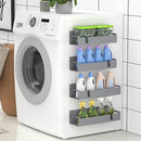 4 Pack Magnetic Spice Rack Organizer for Refrigerator and Oven, Dark Grey Fridge Organizers and Storage for Kitchen by CozyNest Decor