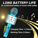 Bluetooth Karaoke Microphone Wireless: Portable Handheld Mic for Kids Adults Singing - Perfect for Christmas Birthday Holiday Party by TinyTreasures Baby Boutique