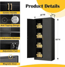 Kitchen Cabinet Storage,60”Metal Pantry Cabinet with Doors and 3 Adjustable Shelves,Food Pantry Cabinets with 2 Gold Handles,Black Tall Storage Cabinet for Livingroom,Pantry,Bathroom,Kitchen by CozyNest Decor