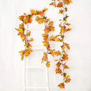 Lvydec 2 Pack Fall Maple Leaf Garland - 5.9ft/Piece Artificial Fall Foliage Garland Thanksgiving Decor for Home Wedding Party Christmas (Yellow) by CozyNest Decor
