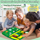 Qizfun Busy Board Book Montessori Toys for 1 2 3 4 Year Old, Boy Girl Birthday Gifts, Educational Sensory Learning Toys for Toddlers 1-3, Car Airplane Travel Activities Toys for Kids Ages 2-4 Year Old by TinyTreasures Baby Boutique
