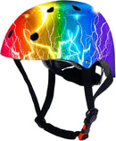 Adjustable Color Gradient Skateboard Helmet for 3-5-8-14+Ages【Toddler Kids Youth Adult】 Girls Boys Woman.Bike Helmet for Multi-Sports Cycling Bicycle Scooter Inline Roller Skate Rollerblading by TinyTreasures Baby Boutique