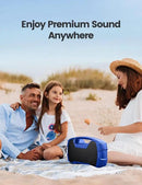 Houl Zallee IPX7 Waterproof Bluetooth Speaker, 40W (60W Peak) Portable Wireless Speakers, 32H Playtime, Stereo Loud Sound, Deep Bass, Bluetooth 5.0, Built-in Mic for Camping, Party, Gifts, Beach-Blue by CozyNest Decor