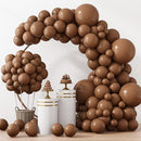 RUBFAC 129pcs Brown Balloons Different Sizes 18 12 10 5 Inches for Garland Arch Kit, Premium Boho Coffee Brown Latex Balloon for Birthday Party Graduation Wedding Anniversary Baby Shower Decoration by TinyTreasures Baby Boutique