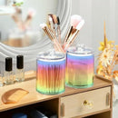 Rainbow Pastel 2PC Airtight Transparent Plastic Storage Jar Food Storage Container Plastic for Food Herbs Tea etc with Storage Lid easy to use and clean With lid Easy To Use by CozyNest Decor
