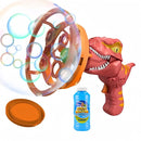 Dino Bubble Gun Bubble Machine for Dinosaur Bubble Blower Toy for Kids and Toddlers Bubble in Bubble Gun Party Favors Birthday for 3 4 5 6 7 8 9 10+Years Old Boys and Girls (Red) by TinyTreasures Baby Boutique