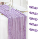 Sioloc 5 Pack Lilac Purple Lavender Cheesecloth Table Runner Fall Autumn Decor for Home 10ft Table Cloth for Tea Wedding Birthday Party Baby Bridal Shower Halloween Thanksgiving by CozyNest Decor
