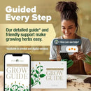 HOME GROWN 𝗣𝗥𝗘𝗠𝗜𝗨𝗠 𝗛𝗘𝗥𝗕 𝗞𝗜𝗧 8 Herb Seeds Garden Kit, Complete Indoor Planter Gift with Basil Cilantro Mint & More, Unique Kitchen Growing Set for Women Men, Birthday Housewarming Present by GreenHaven Gardens