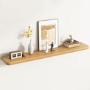 Rustic Elm Wood Floating Shelves for Wall Round Edge, 55"W x 9.2"D x 1.37"H, Set of 1 with Invisible Bracket, Wall Mounted Storage Shelves for Living Room Bedroom Kitchen Bathroom Decor, Natural by TinyTreasures Baby Boutique