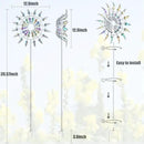 Unique and Magical Metal Windmill, 2Pcs Wind Spinners, 3D Wind Powered Kinetic Sculpture, Stainless Steel Wind Spinners, Wind Mill for Yard and Garden (2PCS-Colorful) by CozyNest Decor