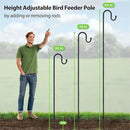Bird Feeder Pole, 78" Shepherds Hooks for Outdoor, Hummingbird Feeders Stand Heavy Duty with Stable 5-Prong Base, Hanging Plant Shepherd Hook Hanger Stick for Outside Garden Yard Wedding by GreenHaven Gardens