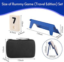 Mini Rummy Cube Game Set 6 Players with 6 Holders and 160 Rummy Tiles, Small Travel and Family Board Game for Adults and Kids by TinyTreasures Baby Boutique