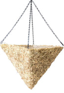 SuperMoss (29247D MossWeave Hanging Basket | Outdoor Hanging Planter with Moss | Decorative Plant Hanger for Porch, Balcony, Garden & Home Décor, Pyramid, Small 12.5” D, Blond by GreenHaven Gardens