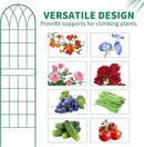 4 Pack Metal Garden Trellis for Climbing Plants, Black Metal Garden Trellis for Vines Plant Rose Vegetable Support,Large Decorative Outdoor Trellis by GreenHaven Gardens