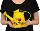 Decorative Sunflower & Ladybug Metal Watering Can (Vol: 4 Cups) | Small Yellow Watering Can | Garden Décor Housewarming Gift for Mother Women Friends Gardeners by GreenHaven Gardens
