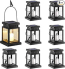GIGALUMI 8 Pack Solar Hanging Lantern Outdoor, Candle Effect Light with Stakes for Garden, Patio, Lawn, Deck, Umbrella, Tent, Tree, Yard, Driveway-Warm White by GreenHaven Gardens