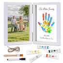 Family Handprint Kit, DIY Baby Hand and Footprint Handmade Keepsake Wooden Frame, Family Gifts with 5 Non-Toxic Baby-Safe Paint, Ideas Gift for New Parents, Grandparents, Father's Day, Mother's Day by TinyTreasures Baby Boutique