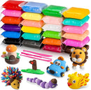 CiaraQ Modeling Clay Kit - 24 Colors Air Dry Ultra Light Clay, Safe & Non-Toxic, Great Gift for Kids. by TinyTreasures Baby Boutique