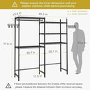 Ulif 65.3" W x 13.4" D x 77.5" H Clothes Drying Rack, 5 Tiers Over Washer and Dryer Laundry Room Storage and Organizer, Heavy-Duty Space Saver, Black by CozyNest Decor