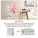 Toddler Booster Seat for Dining Table, Adjustable 5 Point Safety Buckle Kids Toddler Booster Seat with Backrest, Waterproof Non-Slip Bottom Portable Travel Increasing Cushion for Chair (White) by TinyTreasures Baby Boutique