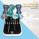 Priver - Baby Bottle Drying Rack with Tray - Space-Saving Drying Rack for Baby Bottles, Cups, Pump Parts - High Capacity Bottle Dryer - Travel Essentials - Newborn Essentials Must-Haves, White by TinyTreasures Baby Boutique