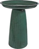 Sunnydaze Gleeful Garden Metal Bird Bath for Outdoors - Large Decorative Iron Birdbath - 23-Inch - Green Glaze by GreenHaven Gardens