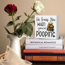 Funny Sea Turtle Bathroom Decor, Bathroom Beach Decoration, Are You Pooping Sign Funny Ocean Turtle Decor, Wooden Box Decor Sign for Home Farmhouse Office Living Room Table Shelf Tiered by CozyNest Decor