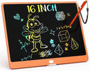 KOKODI LCD Writing Tablet, 16 Inch Colorful Toddler Doodle Board Drawing Tablet, Erasable Reusable Electronic Drawing Pads, Educational and Learning Toy for 3-6 Years Old Boy and Girls(Orange) by TinyTreasures Baby Boutique