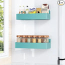 Magnetic Spice Rack for Refrigerator, Kitchen Organizer and Storage Shelf, Blue(2 Pack) by CozyNest Decor