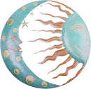 Jannity Metal Sun Wall Decor,11.02 Inches Large Metal Wall Art with Sun Moon Stars Retro Moon Sun Wall Decoration Hanging for Indoor Outdoor Patio Yard Home Garden by GreenHaven Gardens