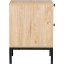 Set of 2 rectangle Rattan Bedside Table Nightstand with Drawer 2