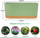 QCQHDU 16" L x 7.6" W x 7" H Window Planter Box, 2 Pack Self Watering Pots for Indoor Plants with Drainage Holes & Saucer, Outdoor Flower Pots Home Garden Modern Decor by GreenHaven Gardens