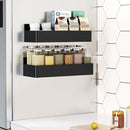Magnetic Spice Rack for Refrigerator, Kitchen Organizer and Storage Shelf, Black (2 Pack)… by CozyNest Decor