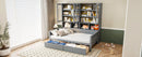 Daybed With Glass Door Storage Cabinets, Built In LED Lighting And Shelves by HouseOfZazla