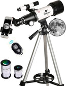 Gskyer Telescope, 70mm Aperture 400mm AZ Mount Astronomical Refracting Telescope for Kids Beginners - Travel Telescope with Carry Bag, Phone Adapter and Wireless Remote. by TinyTreasures Baby Boutique
